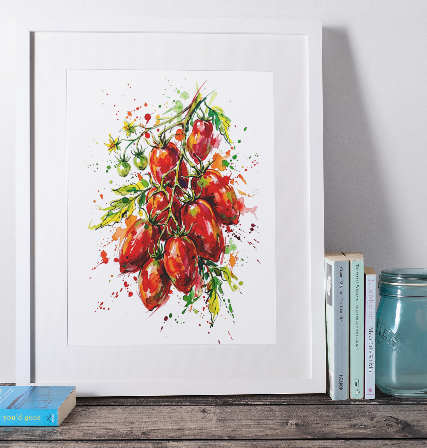Tomatoes – Modern Coloursplash Kitchen Art Print