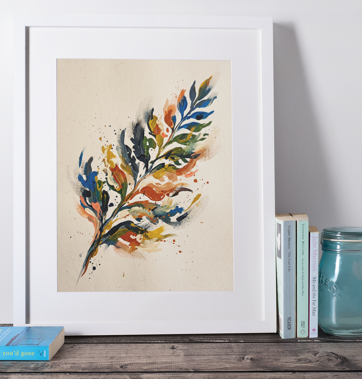 Abstract Leaf Print – Expressive Botanical Wall Art