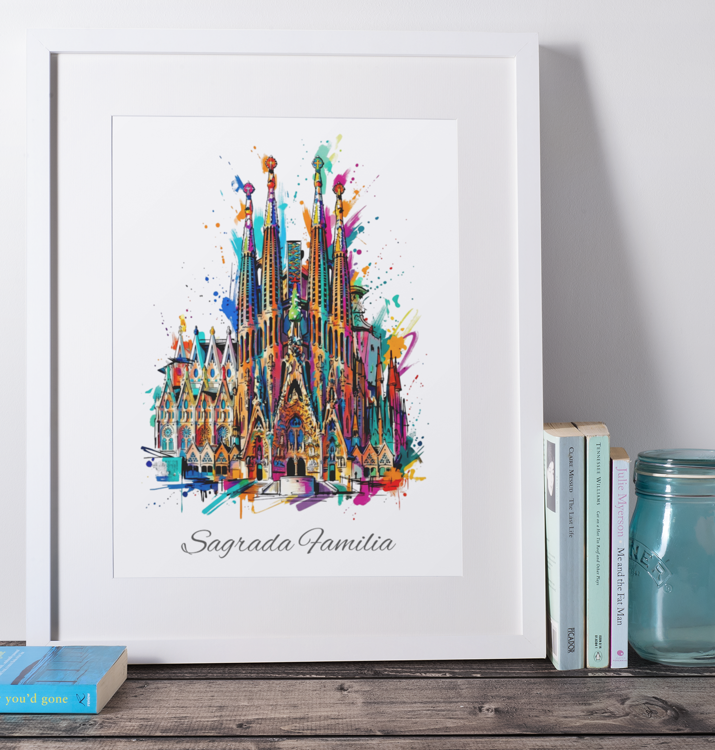Sagrada Familia Coloursplash Travel Print – Modern Barcelona Wall Art