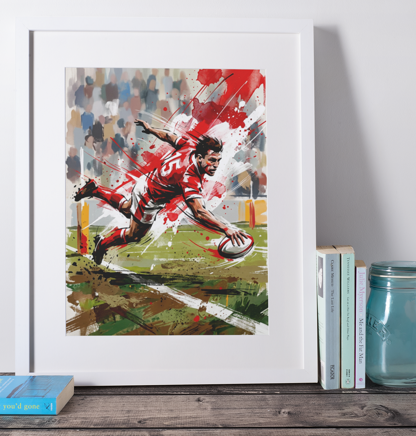 Rugby Try Art Print – Expressive Sports Wall Art
