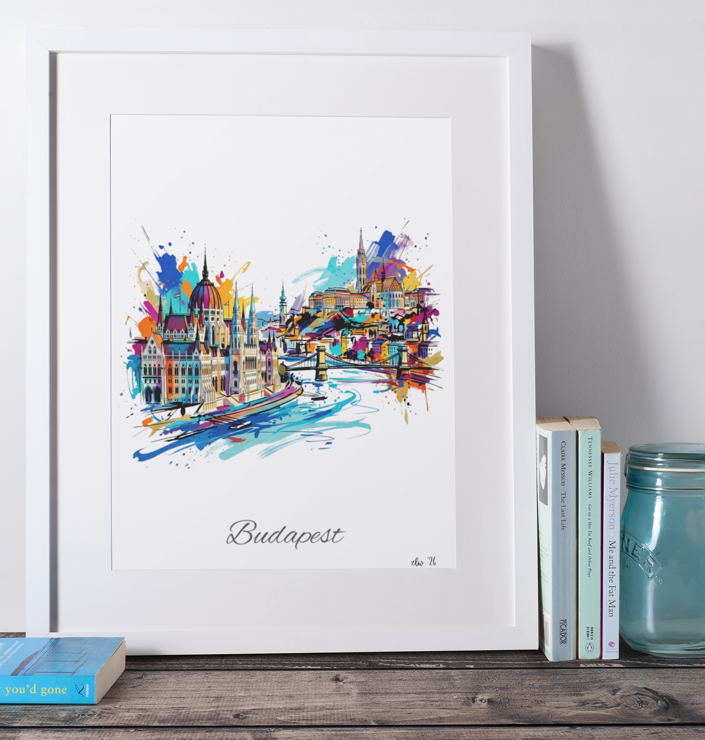 Budapest Coloursplash Travel Print – Modern Hungary Wall Art
