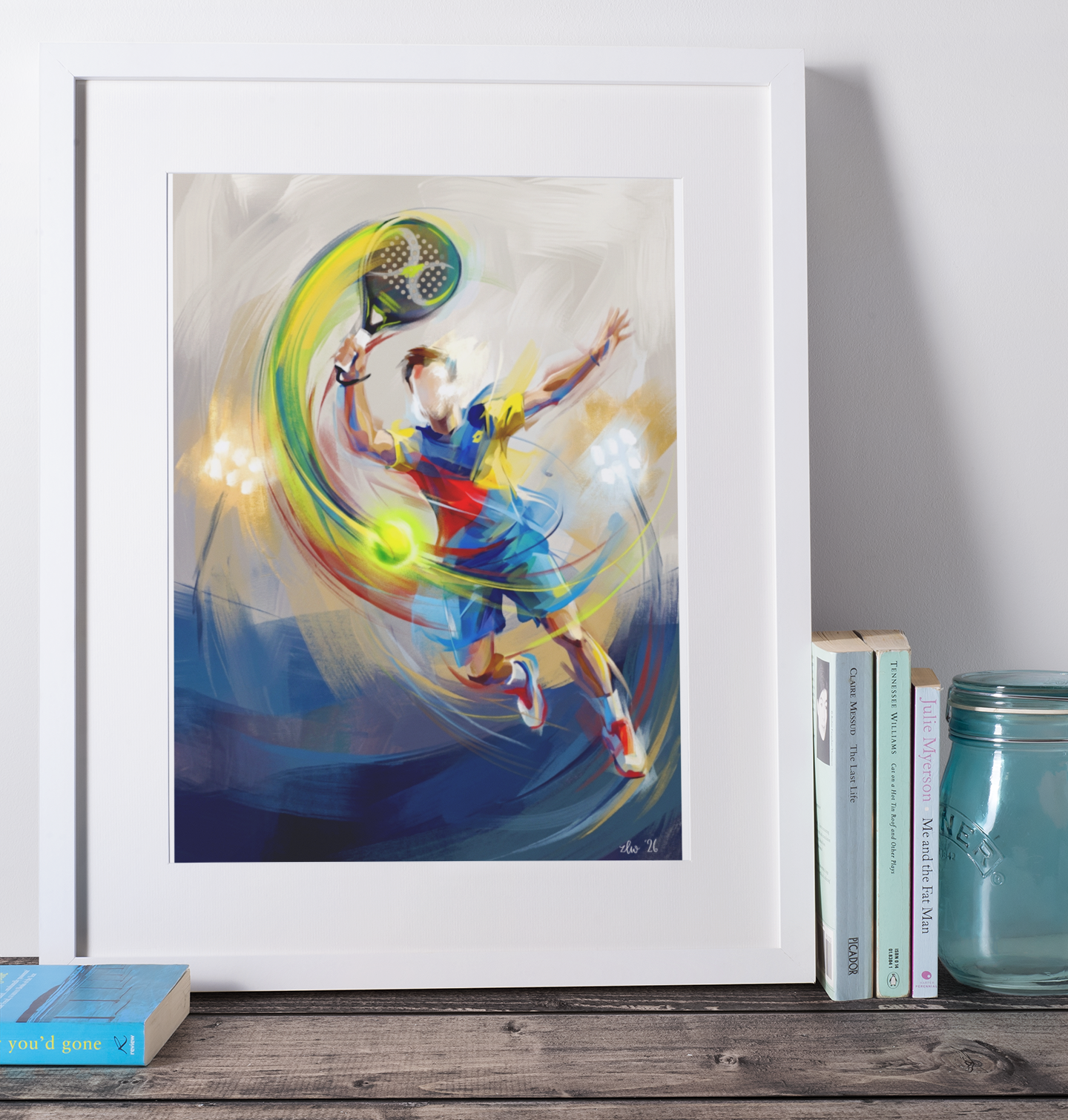 Padel Power Art Print – Expressive Abstract Sports Wall Art