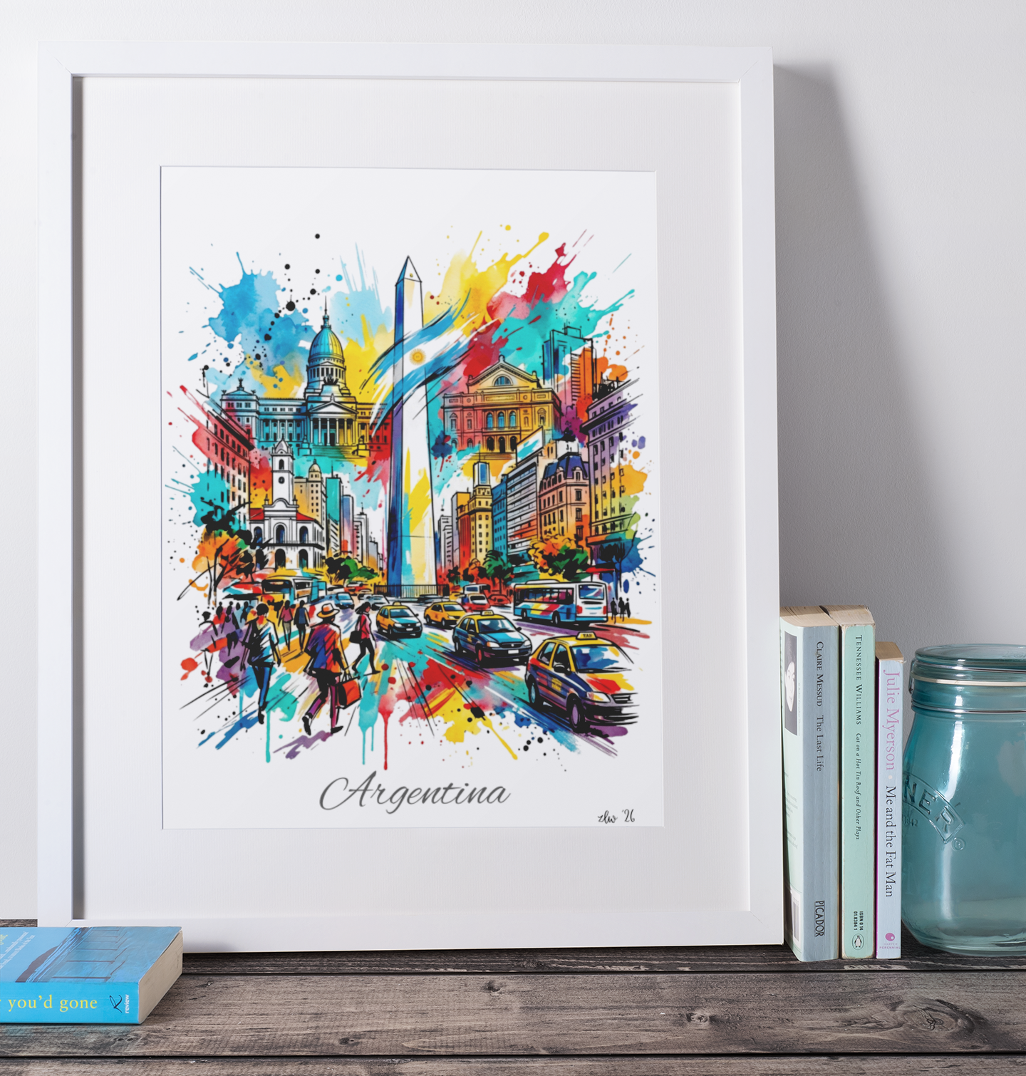 Buenos Aires Coloursplash Travel Print – Modern Argentina Wall Art