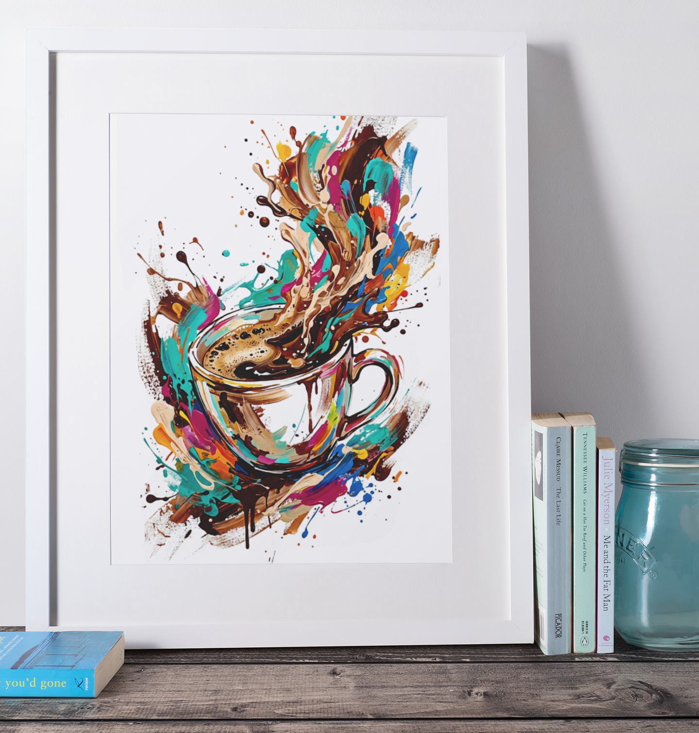 Coffee Splash – Modern Coloursplash Kitchen Art Print