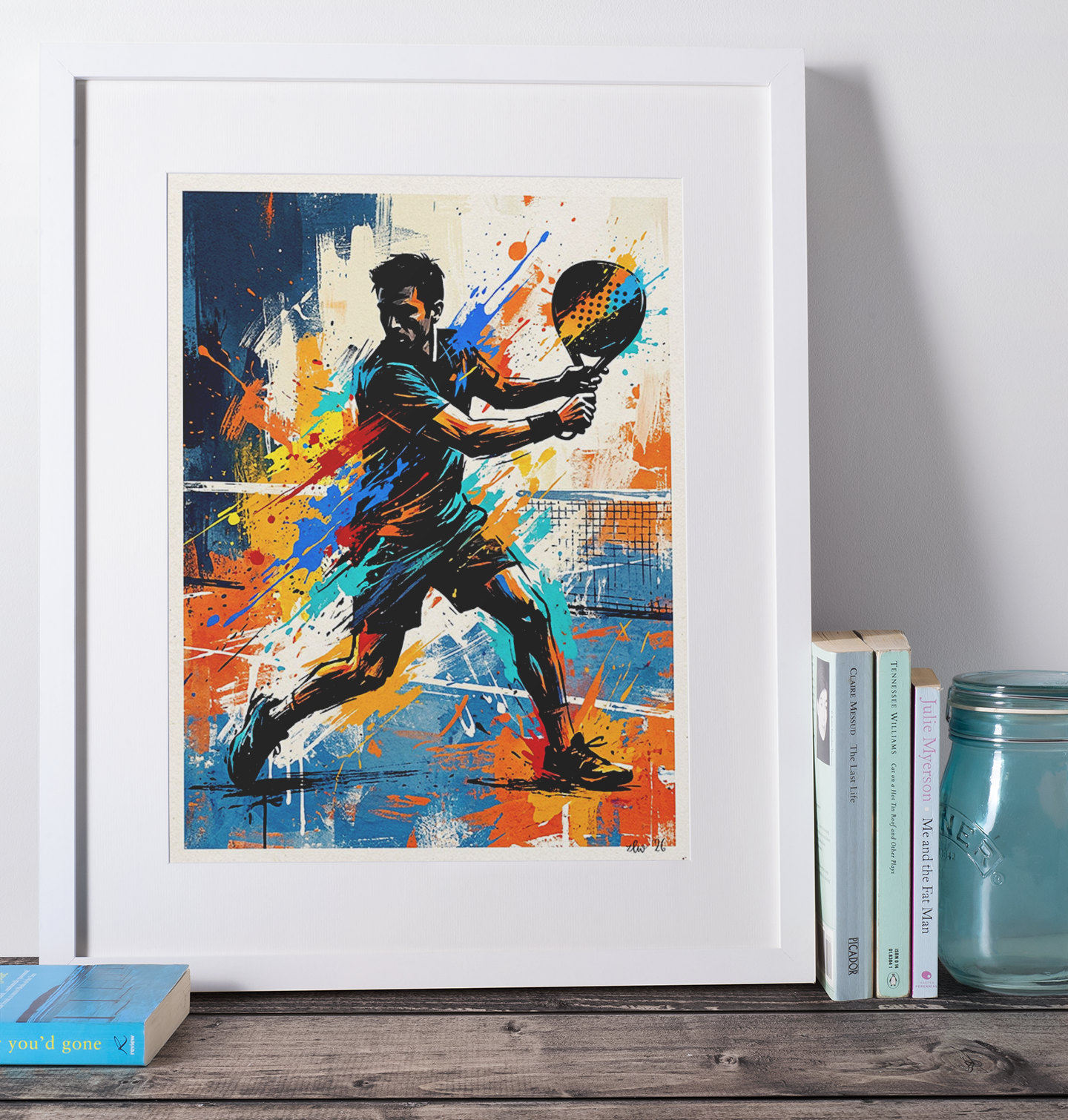 Padel Player Art Print – Expressive Abstract Sports Wall Art