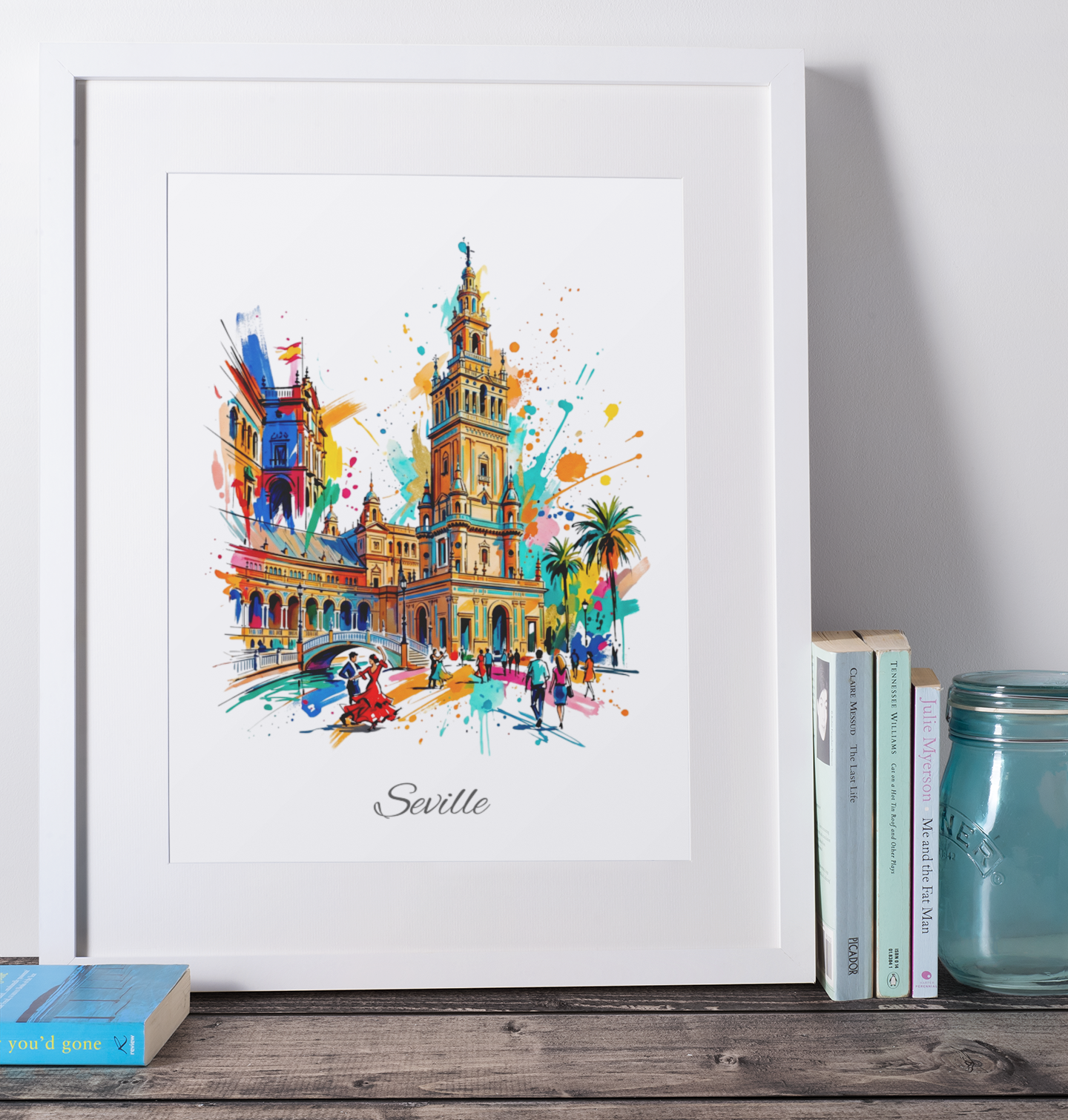 Seville Coloursplash Travel Print – Modern Spain Wall Art