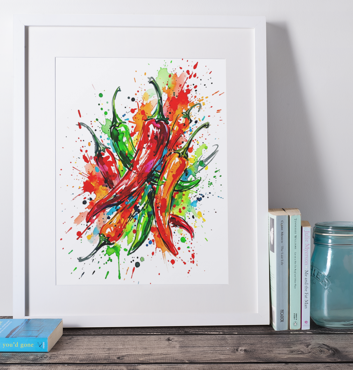 Chilli Peppers – Modern Coloursplash Kitchen Art Print