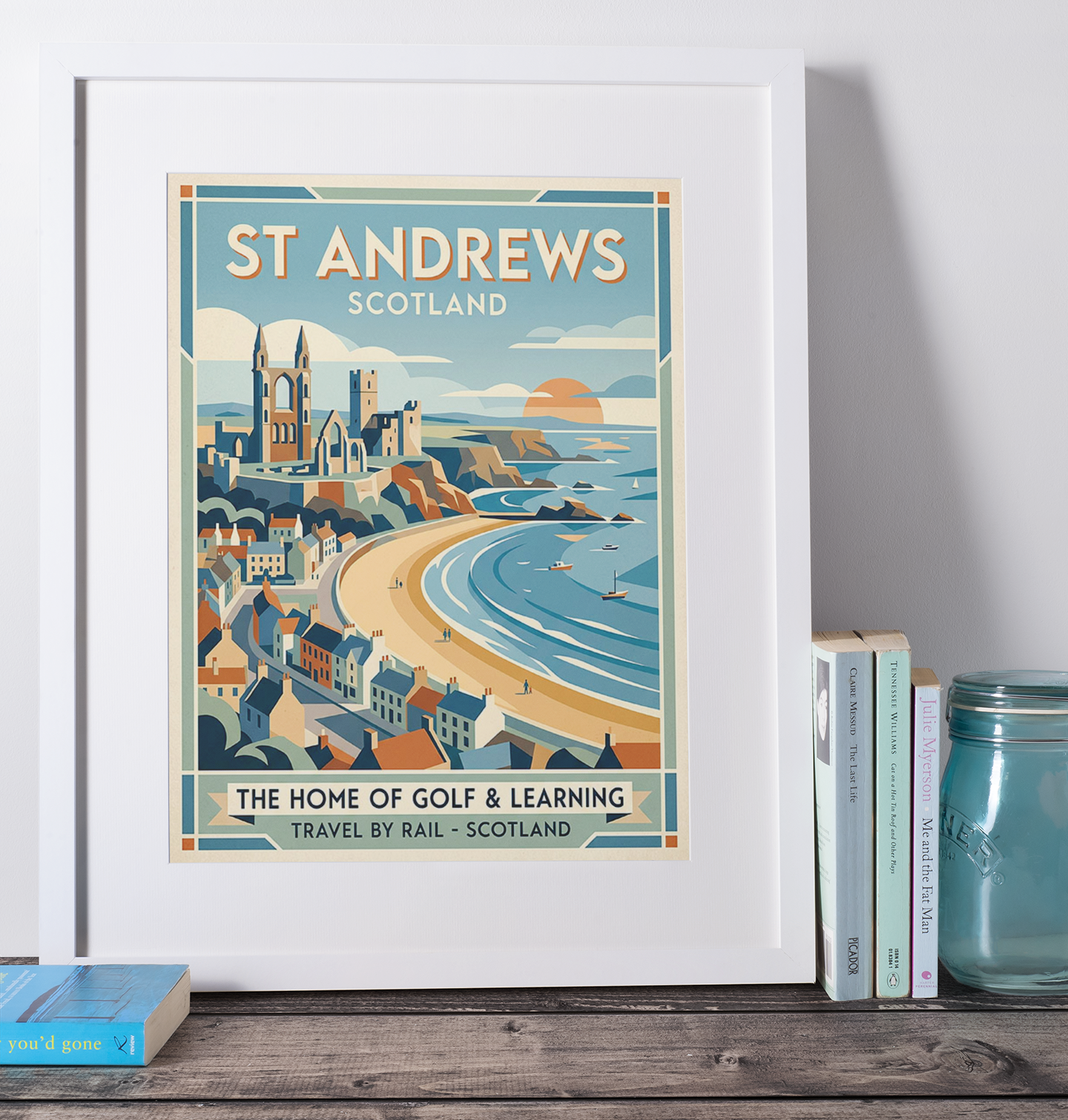 St Andrews Scotland Travel Poster – Vintage Coastal Wall Art