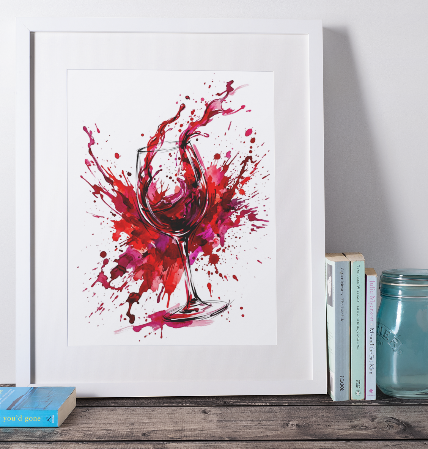 Red Wine – Modern Coloursplash Wine Art Print