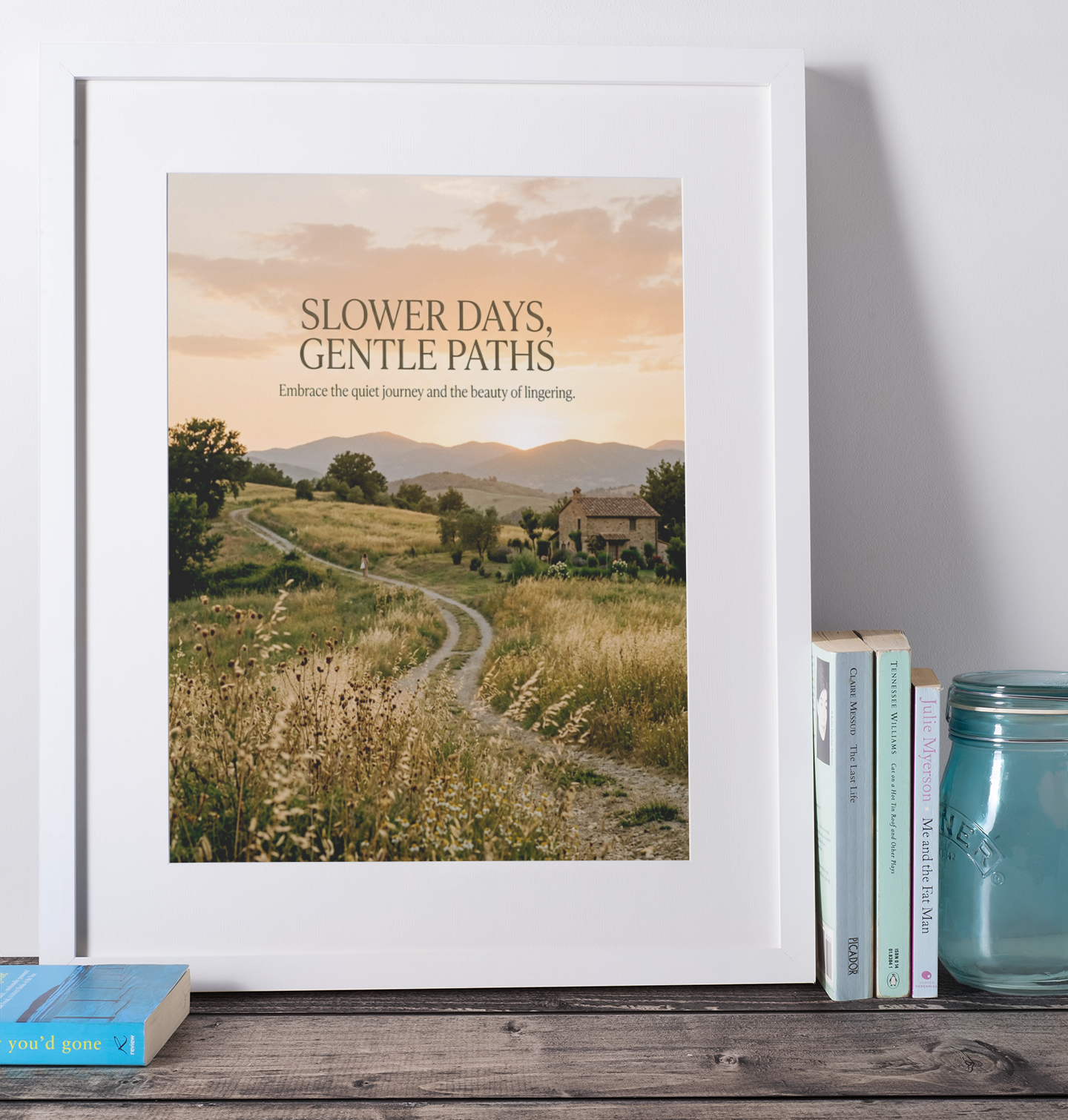 Slower Days, Gentle Paths – Countryside Sunset Print