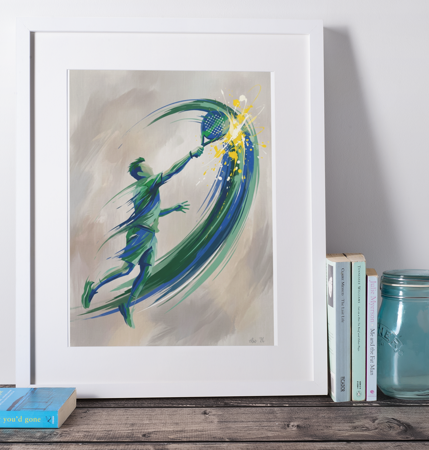 Padel Impact Art Print – Expressive Abstract Sports Wall Art