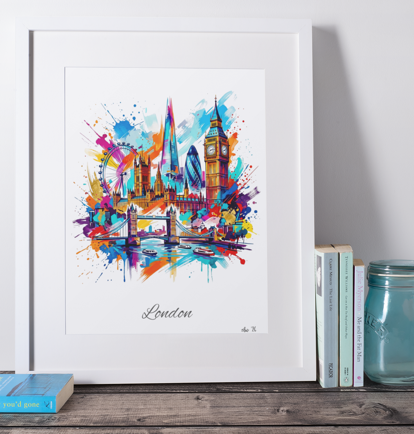London Coloursplash Travel Print – Modern City Wall Art