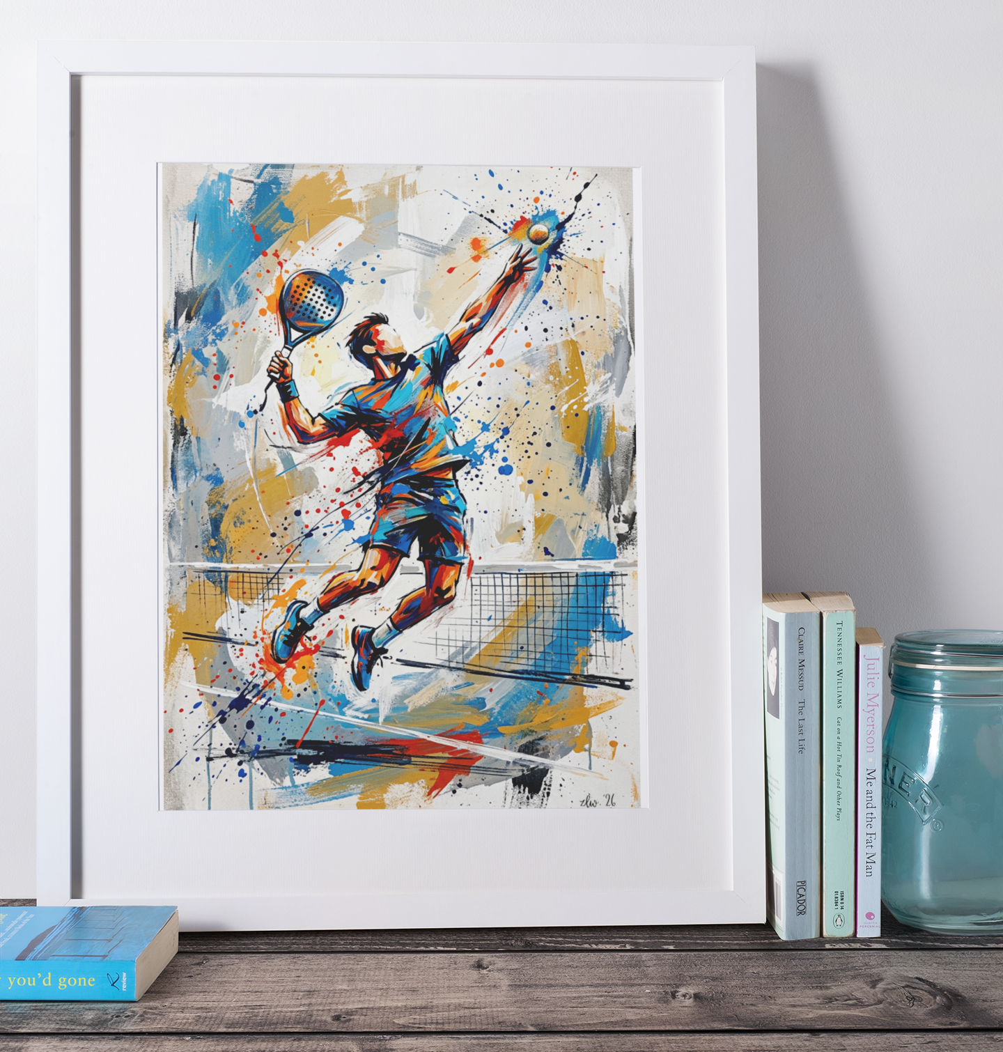Padel Player Art Print – Expressive Abstract Sports Wall Art