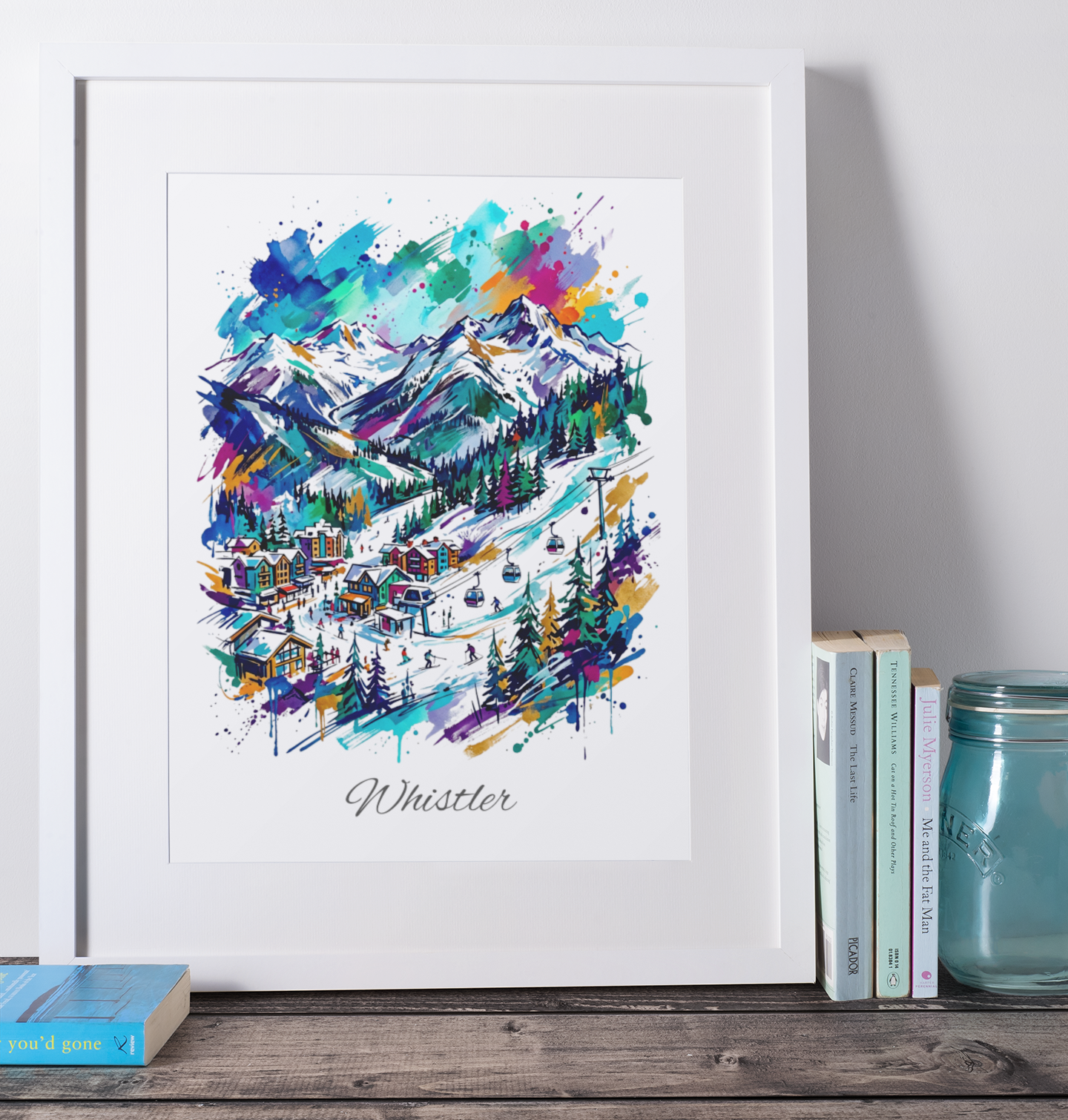 Whistler Ski Resort – Abstract Coloursplash Travel Print