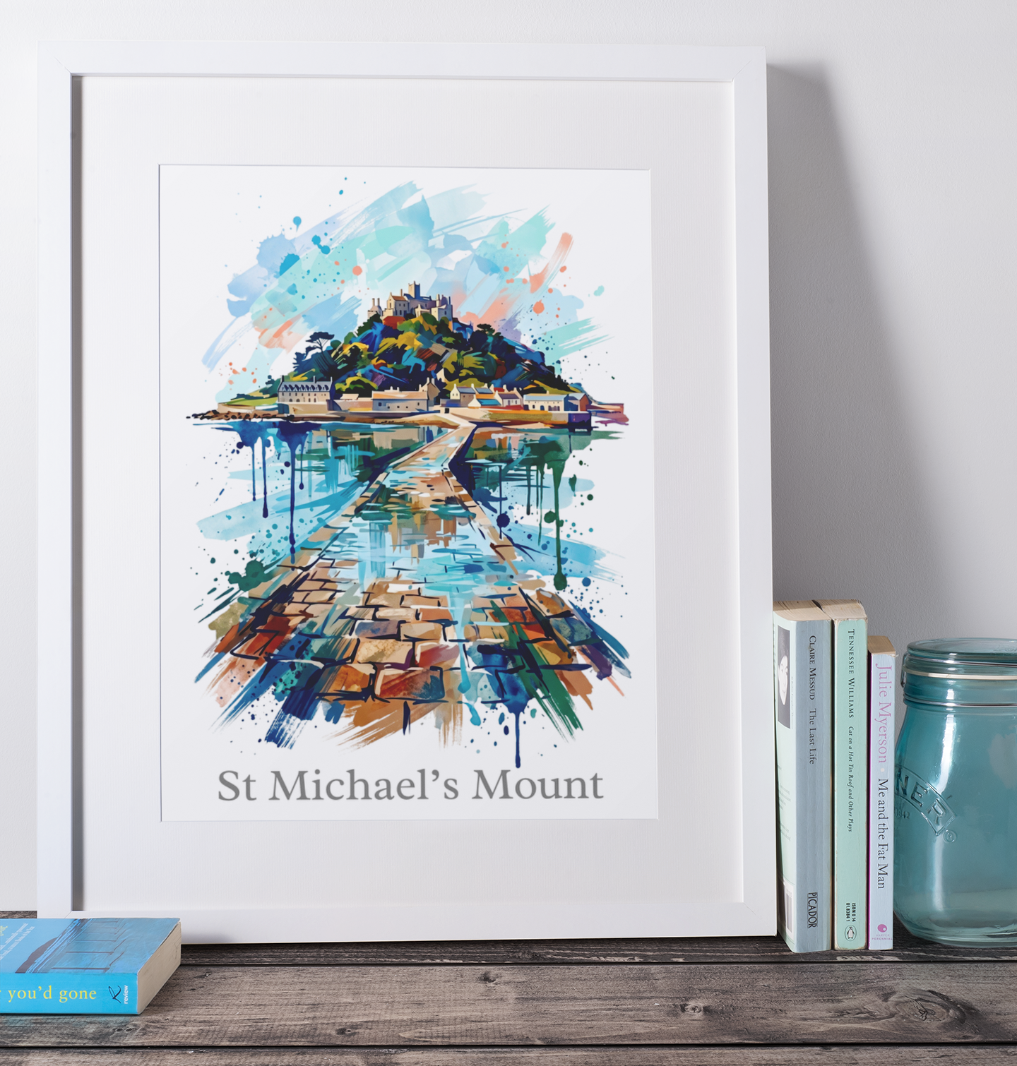 St Michael’s Mount Coloursplash Print – Expressive Marazion Coastal Wall Art