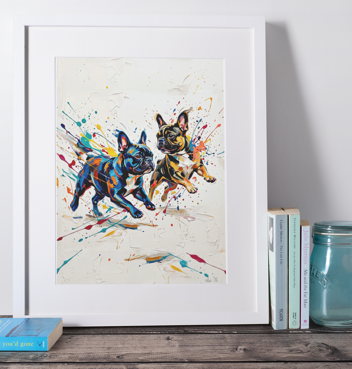 Frenchie Dog Duo – Expressive Wall Art