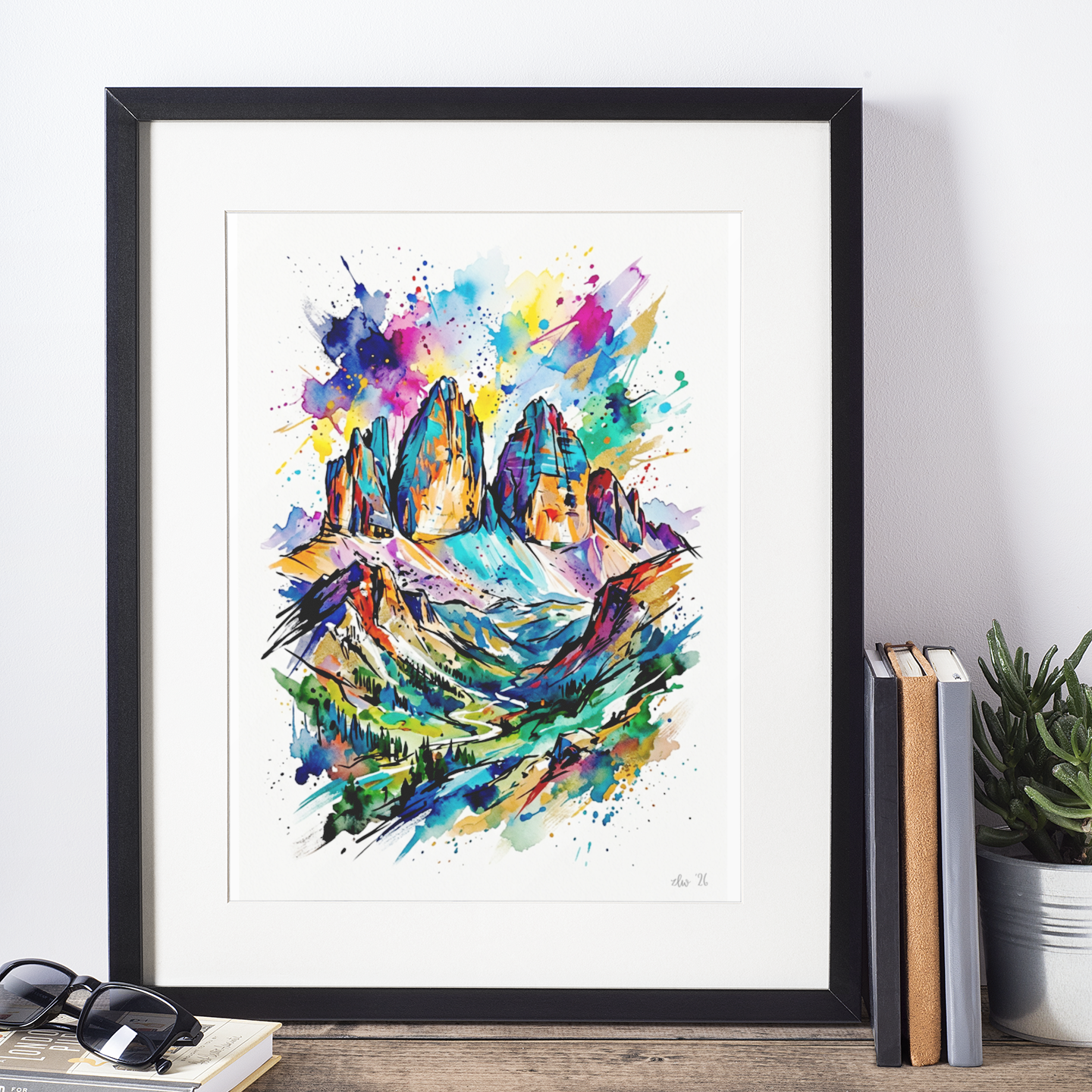 Expressive Dolomites Coloursplash Art Print – Modern Adventure Collection Landscape