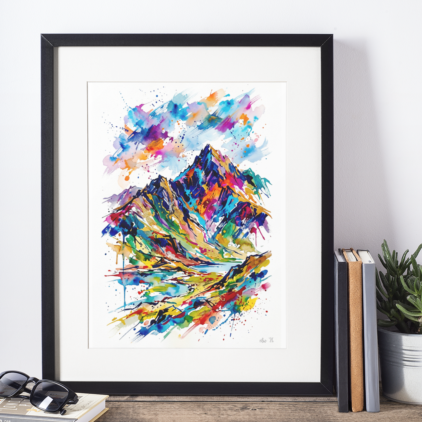 Expressive Snowdonia Coloursplash Art Print – Modern Adventure Collection Landscape