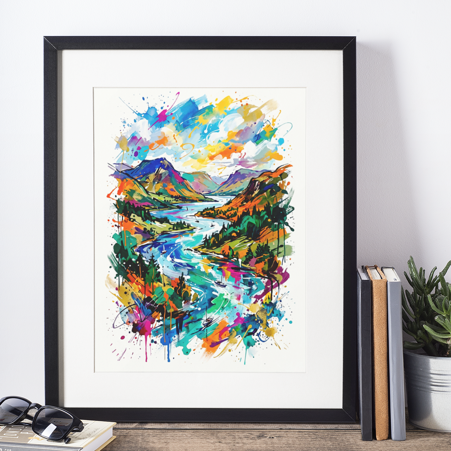 Ullswater Lake District Art Print – Expressive Colourful Landscape | Bella Leaf Studio