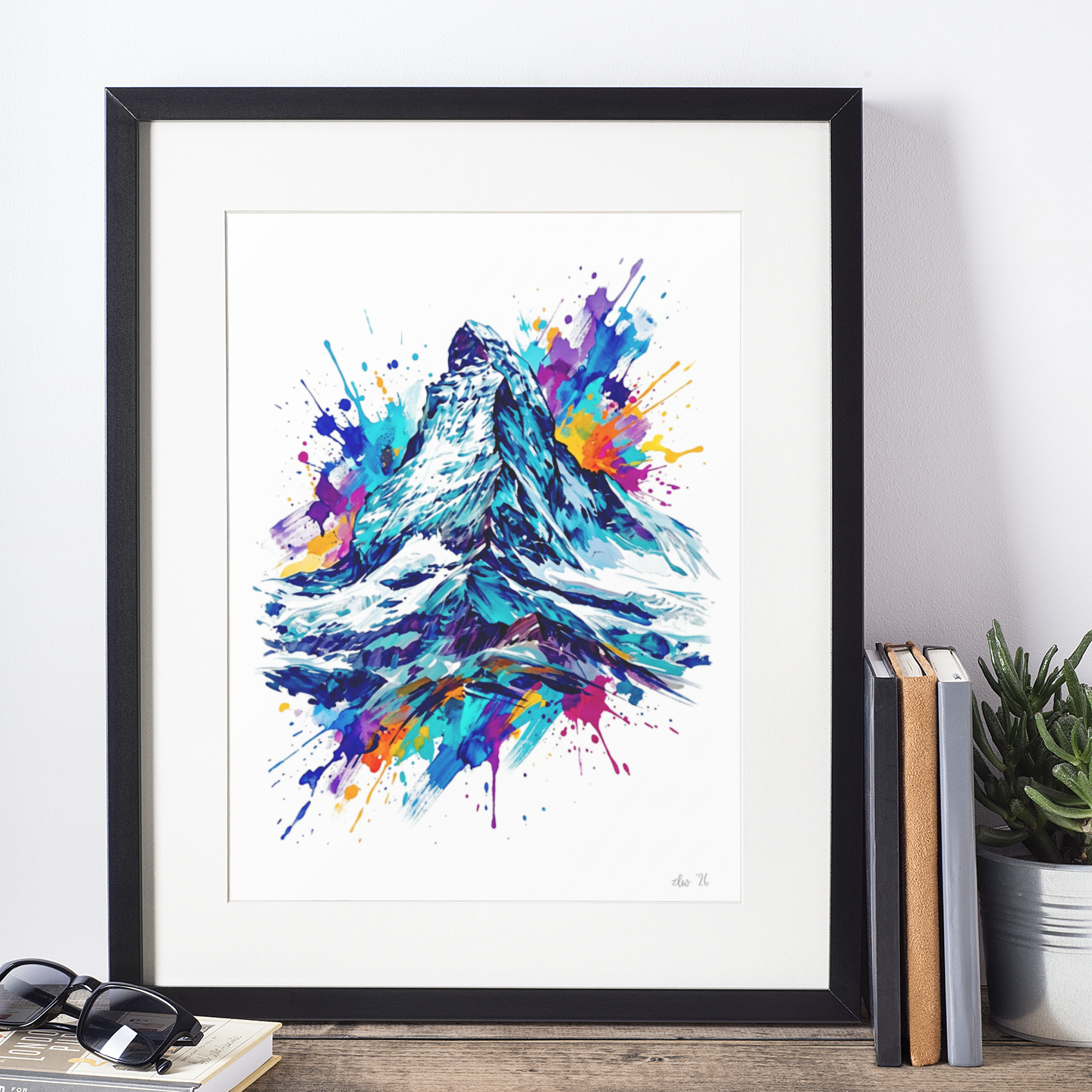 Matterhorn Coloursplash Art Print – Modern Adventure Collection Landscape
