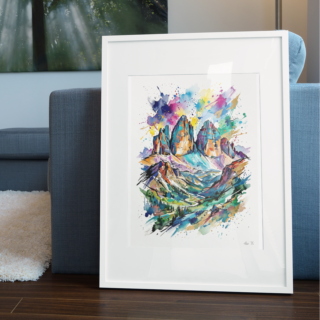 Expressive Dolomites Coloursplash Art Print – Modern Adventure Collection Landscape