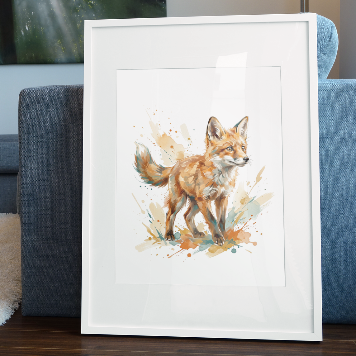 Fox Art Print – Dynamic Coloursplash Wildlife Design