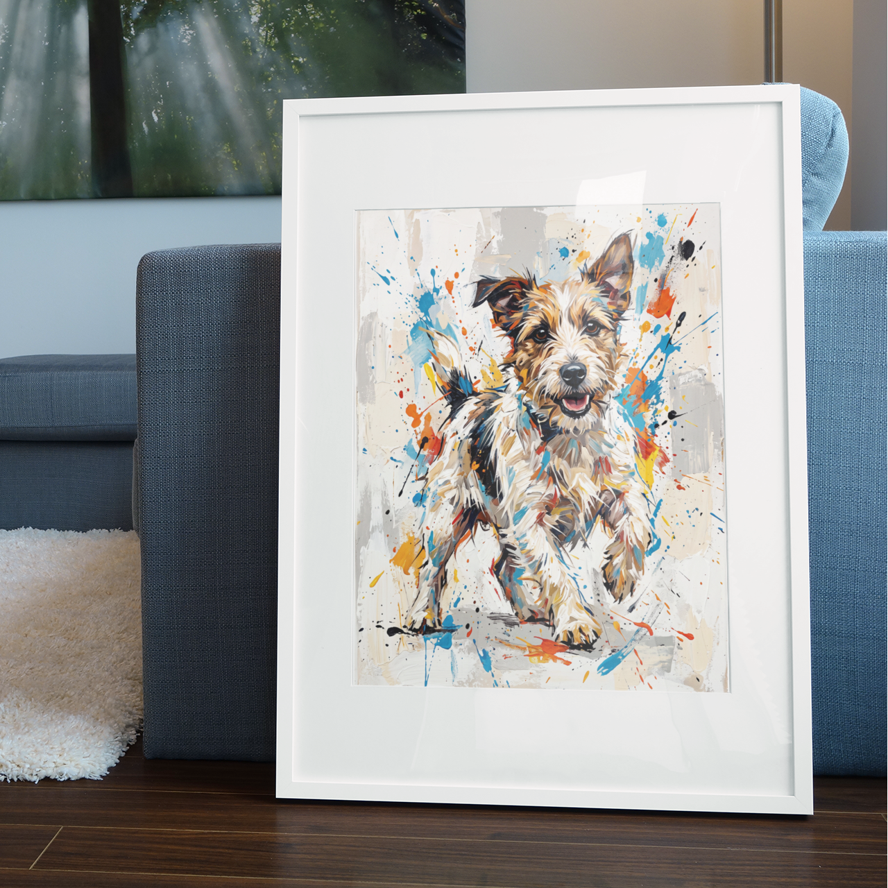 Wire Haired Jack Russell Coloursplash Art Print – Modern Dog Wall Art