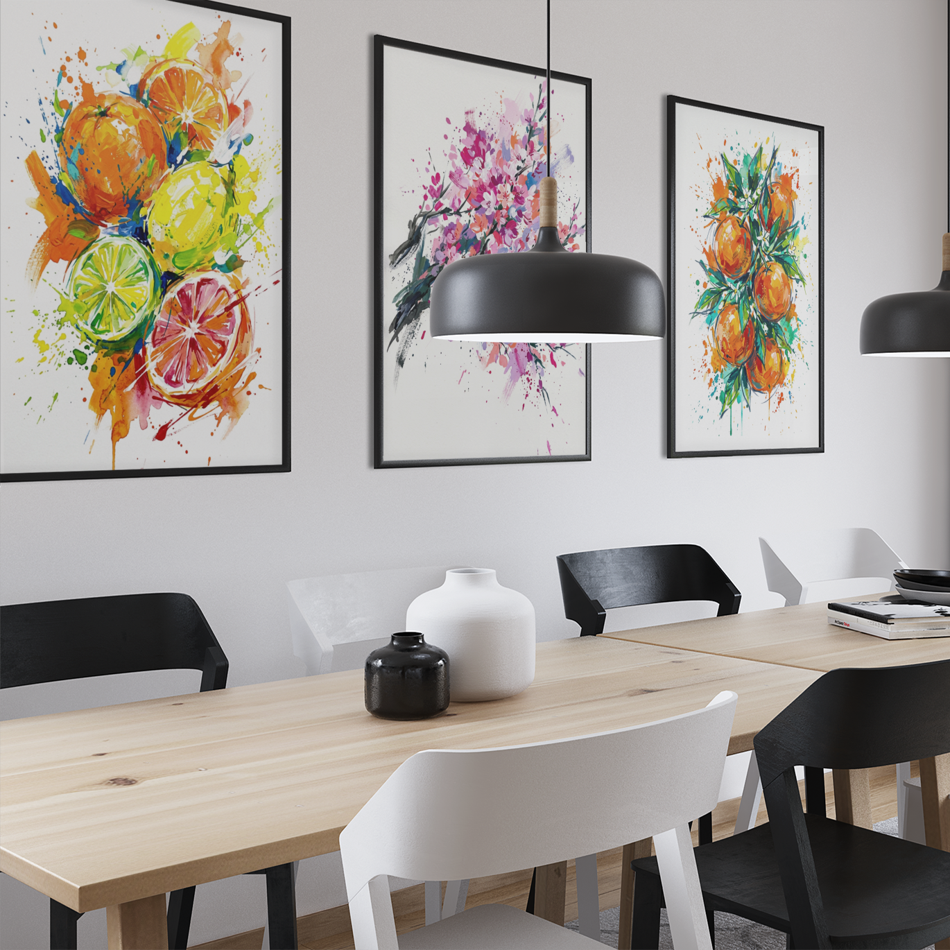 Citrus Fruits – Modern Coloursplash Kitchen Art Print