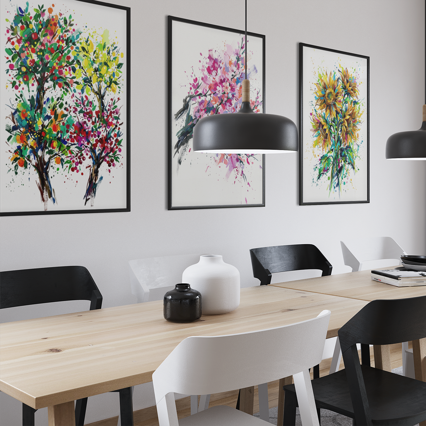Fruit Trees – Modern Coloursplash Botanical Art Print