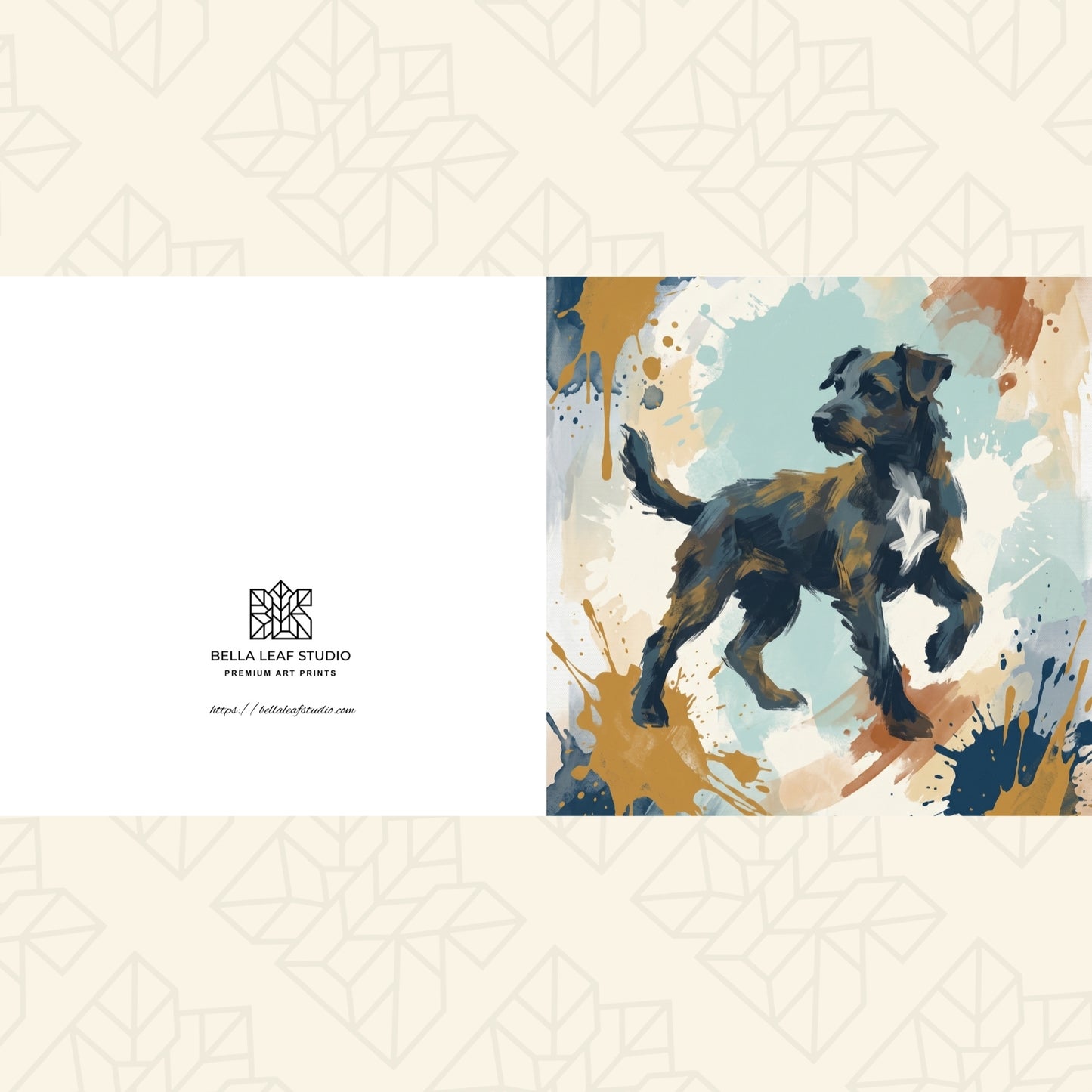 Expressive Dog – Fine Art Greeting Card (6×6)