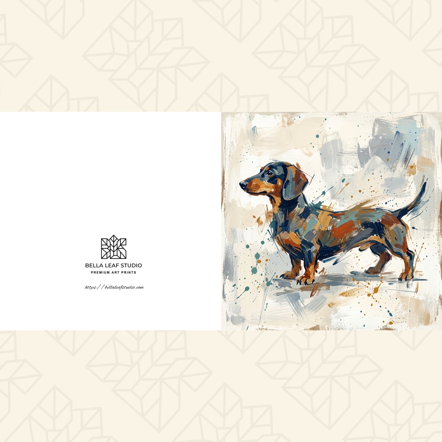 Expressive Dog – Fine Art Greeting Card (6×6)