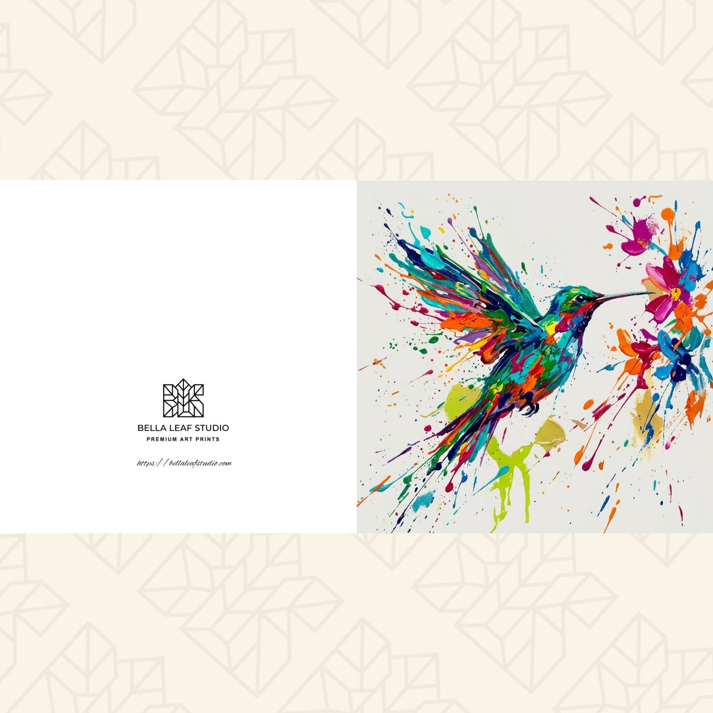 Hummingbird – Fine Art Greeting Card (6×6)
