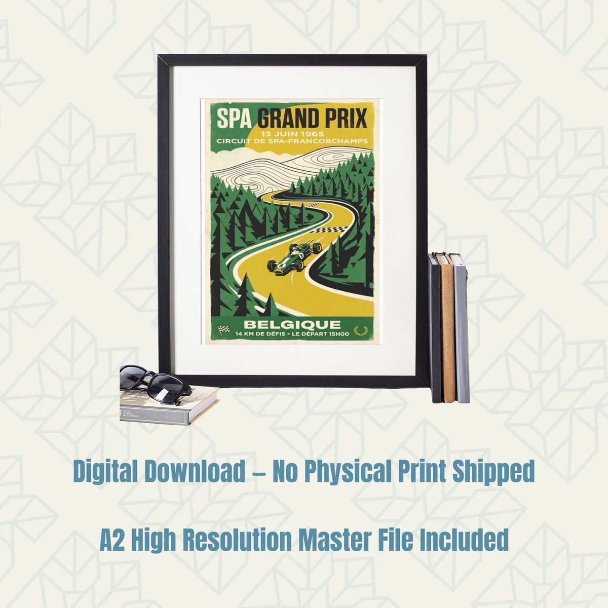 Spa Grand Prix 1965 Poster – Digital Download - Bella Leaf StudioDigital Art Prints