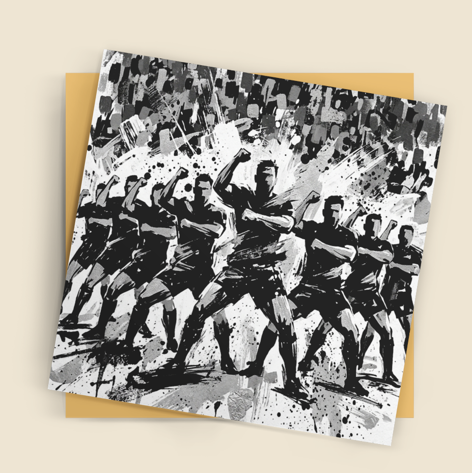 Team Ritual – Fine Art Sports Greeting Card (6×6)