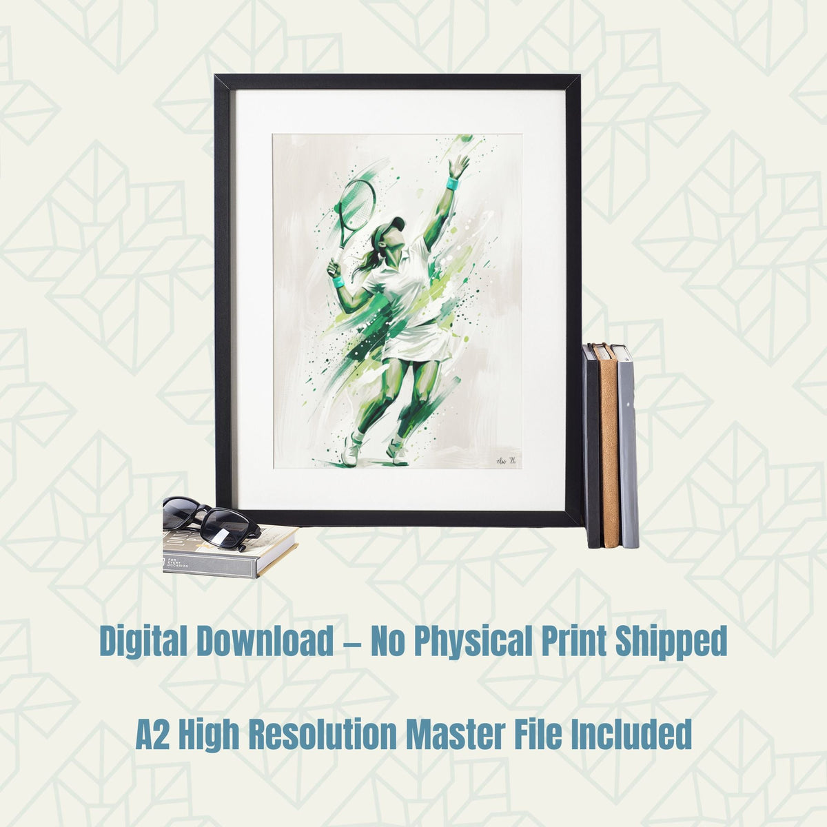 Tennis Serve Elevation – Digital Download - Bella Leaf StudioDigital Art Prints