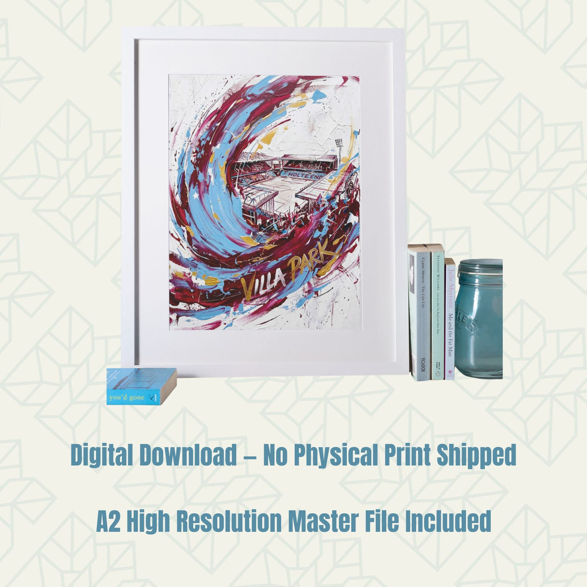 Villa Park Stadium Art Print – Digital Download - Bella Leaf StudioDigital Art Prints